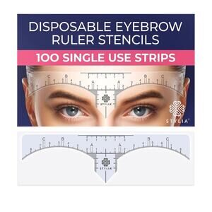 Disposable Eyebrow Ruler Stencils - Transparent Mapping Stickers for Microbladin